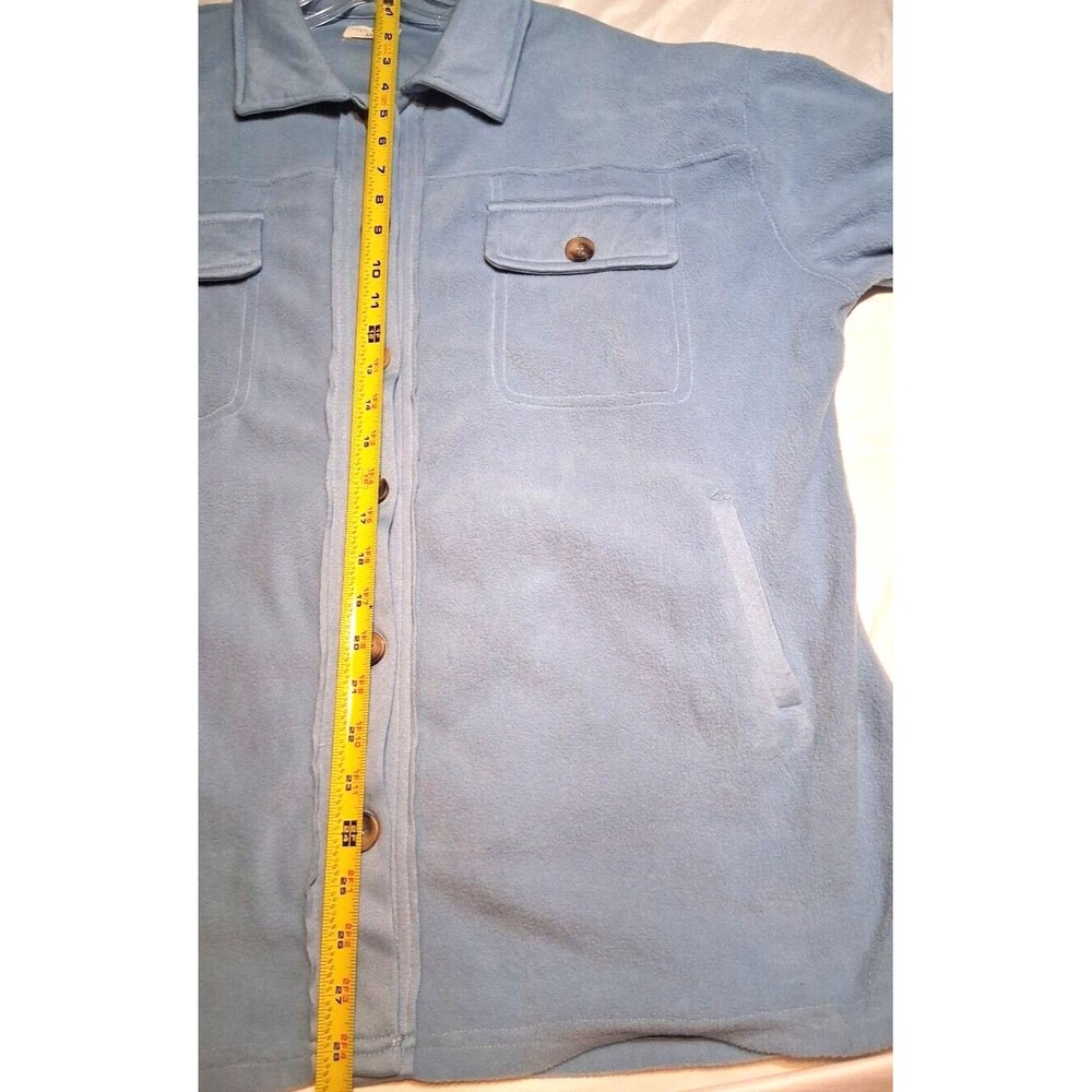 Simply Southern Sky Blue Fleece Shacket Button Front Shirt Jacket XXL Oversized - Picture 7 of 7